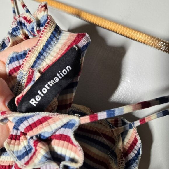 Reformation Bri Striped Spaghetti Strap Dress - Picture 15 of 15